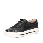 Caprice Flatform Laced Trainer Black