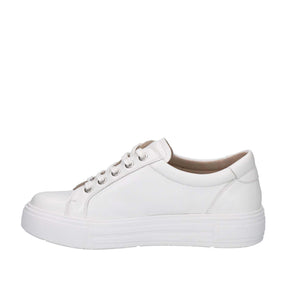 Caprice Flatform Laced Trainer White