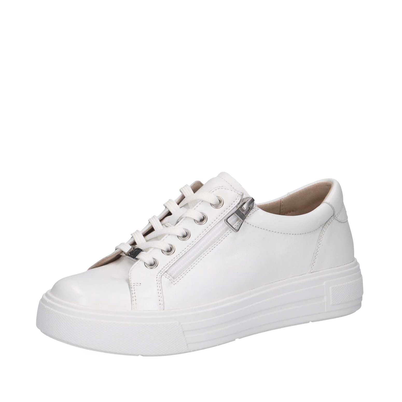 Caprice Flatform Laced Trainer White