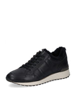Caprice Casual Laced Trainer Black Nappa