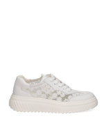 Caprice Platform Comfort Trainer White Flower