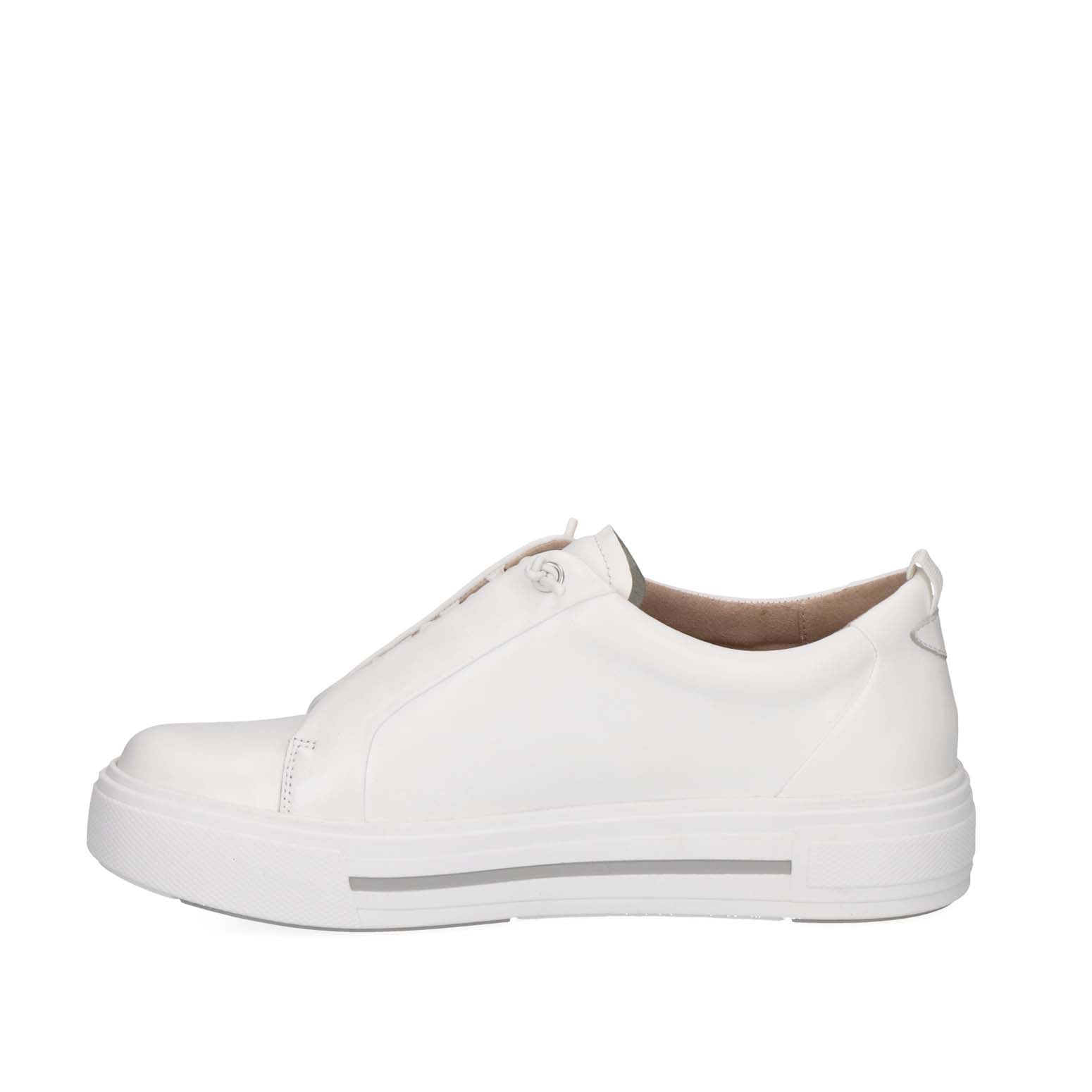 Caprice Toggle Trainer White Leather