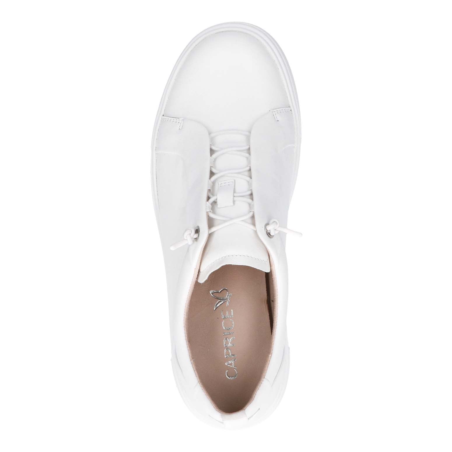 Caprice Toggle Trainer White Leather