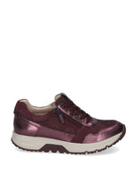 Caprice Casual Zip Trainer Bordeaux Comb
