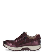 Caprice Casual Zip Trainer Bordeaux Comb