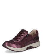 Caprice Casual Zip Trainer Bordeaux Comb