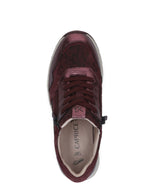 Caprice Casual Zip Trainer Bordeaux Comb
