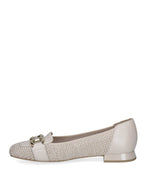 Caprice Classic Low Court Buckle White Comb