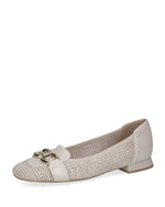 Caprice Classic Low Court Buckle White Comb