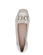 Caprice Classic Low Court Buckle White Comb