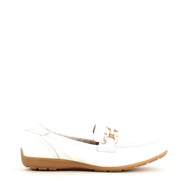 Caprice Classic Buckle Loafer White Deer