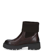 Caprice Chunky Sock Chelsea Boot Dark Brown Comb