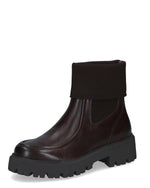 Caprice Chunky Sock Chelsea Boot Dark Brown Comb