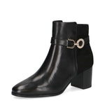 Caprice Classic Buckle Ankle Boot Black Comb