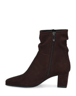 Caprice Stretch Slouch Ankle Boot Dark Brown