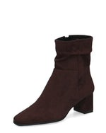Caprice Stretch Slouch Ankle Boot Dark Brown