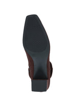 Caprice Stretch Slouch Ankle Boot Dark Brown