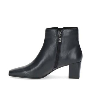 Caprice Classic Leather Ankle Boot Black