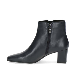 Caprice Classic Leather Ankle Boot Navy