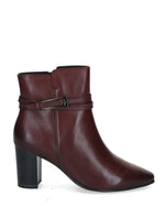 Caprice Leather High Heel Ankle Boot Bordeaux Nappa