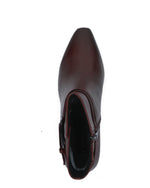 Caprice Leather High Heel Ankle Boot Bordeaux Nappa