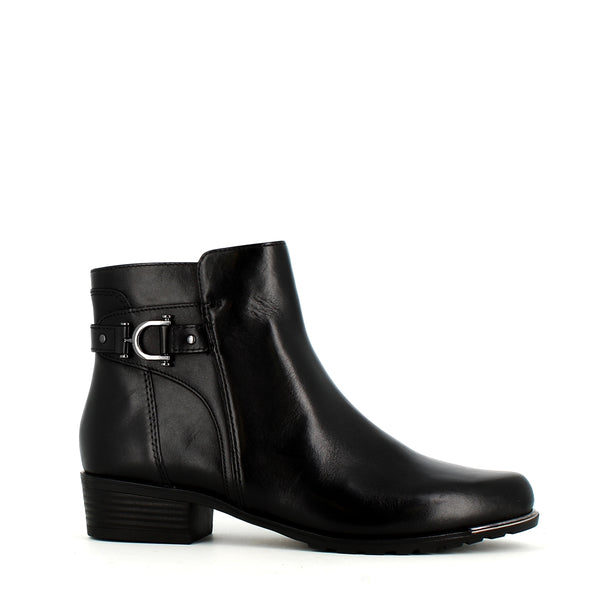 Caprice Classic Ankle Boot with Buckle Black