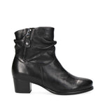 Caprice Mid Heel Slouch Ankle Boot Black
