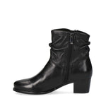 Caprice Mid Heel Slouch Ankle Boot Black