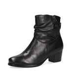 Caprice Mid Heel Slouch Ankle Boot Black