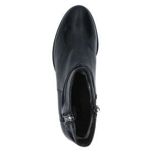 Caprice Mid Heel Slouch Ankle Boot Black