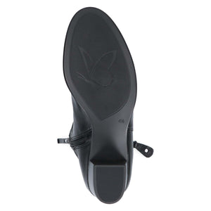 Caprice Mid Heel Slouch Ankle Boot Black