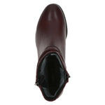 Caprice Mid Heel Slouch Ankle Boot Bordeaux Nappa