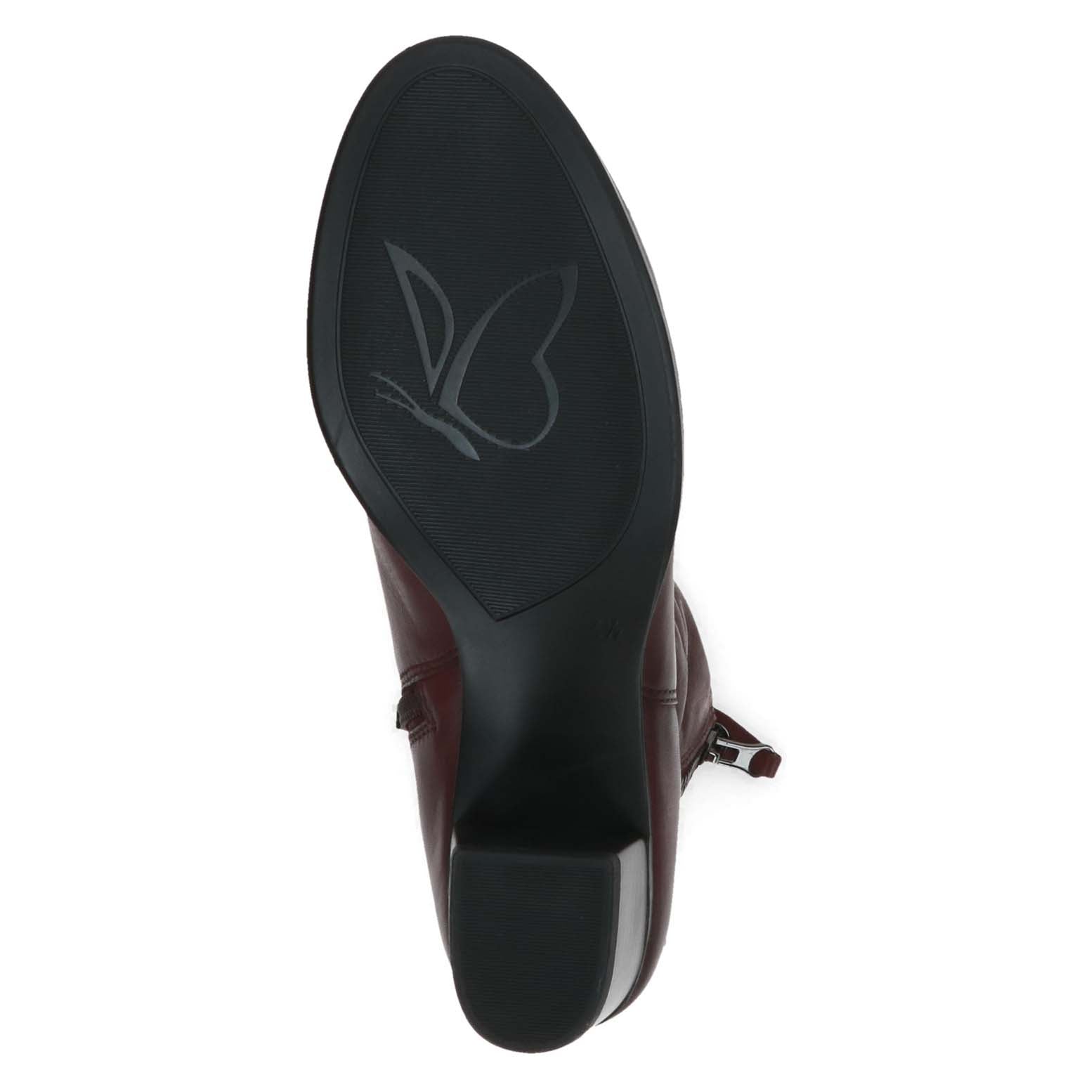 Caprice Mid Heel Slouch Ankle Boot Bordeaux Nappa