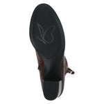 Caprice Mid Heel Slouch Ankle Boot Bordeaux Nappa