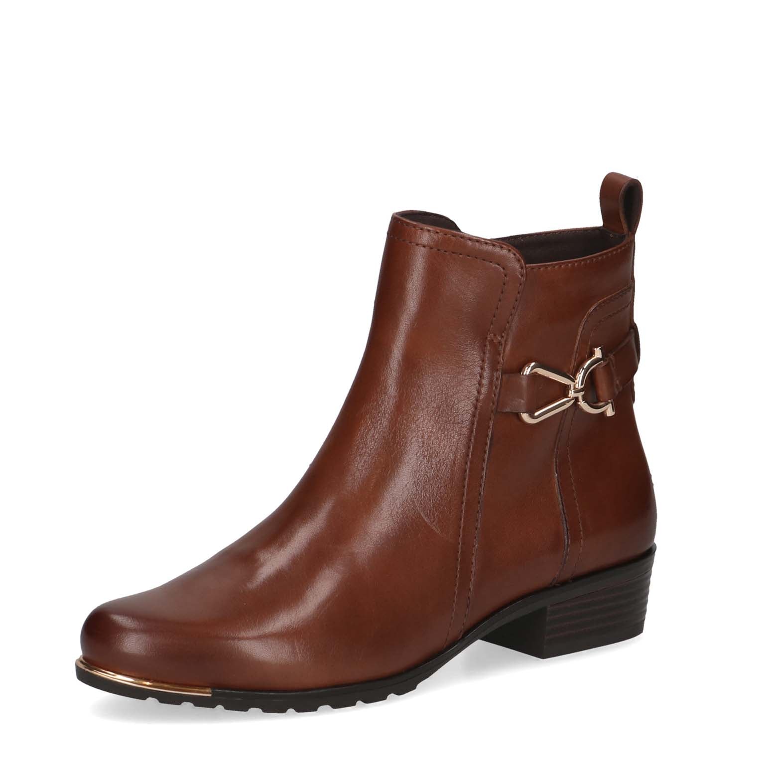 Caprice Classic Short Ankle Boot Cognac