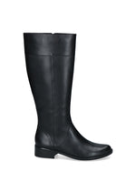 Caprice Classic Low Heel Leather Knee High Black