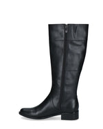 Caprice Classic Low Heel Leather Knee High Black