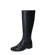 Caprice Classic Low Heel Leather Knee High Black