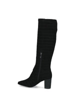 Caprice High Heel Knee High Stretch Boot Black