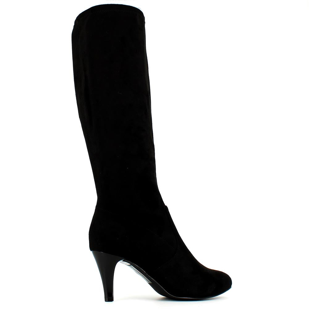 Caprice High Heel Stretch Knee High Black – Cinders Shoe Heaven