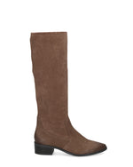 Caprice Low Heel Stretch Knee High Dark Taupe Comb