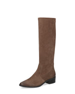 Caprice Low Heel Stretch Knee High Dark Taupe Comb