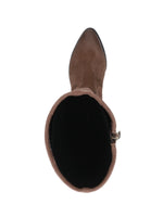 Caprice Low Heel Stretch Knee High Dark Taupe Comb