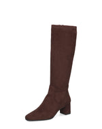 Caprice Stretch Knee High Boot Dark Brown