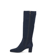 Caprice Stretch Knee High Boot Navy Stretch
