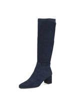 Caprice Stretch Knee High Boot Navy Stretch