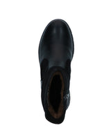 Caprice Low Zip Ankle Boot Black Comb