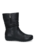 Caprice Low Wedge Slouch Boot Black Nappa