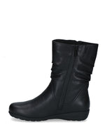 Caprice Low Wedge Slouch Boot Black Nappa
