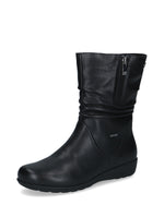 Caprice Low Wedge Slouch Boot Black Nappa